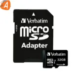 Carte mémoire Micro SD Verbatim Premium - 32Go avec adaptateur (garanti)