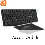 Pack 3 en 1 (Clavier/Souris/Tapis) sans fil Advance Elite Garanti