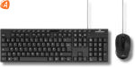 Bluestork – Pack Clavier et Souris Filaire – Design Ergonomique - 9 Raccourcis MultiMedia – Noire AZERTY Francais - Produit Neuf